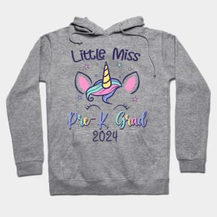 Little Miss Pre K Grad Preschool Prek Graduation 2024 Kids Hoodie